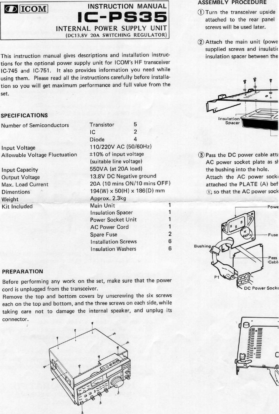 Page 1 of 3 - Icps35_instruction_manual_001a.jpg ICOM--IC-PS-35im-user-manual