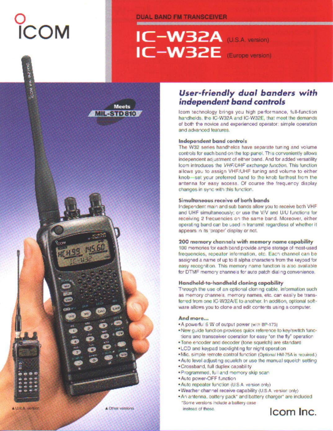 Page 1 of 2 - ICOM--IC-W32A-user-manual