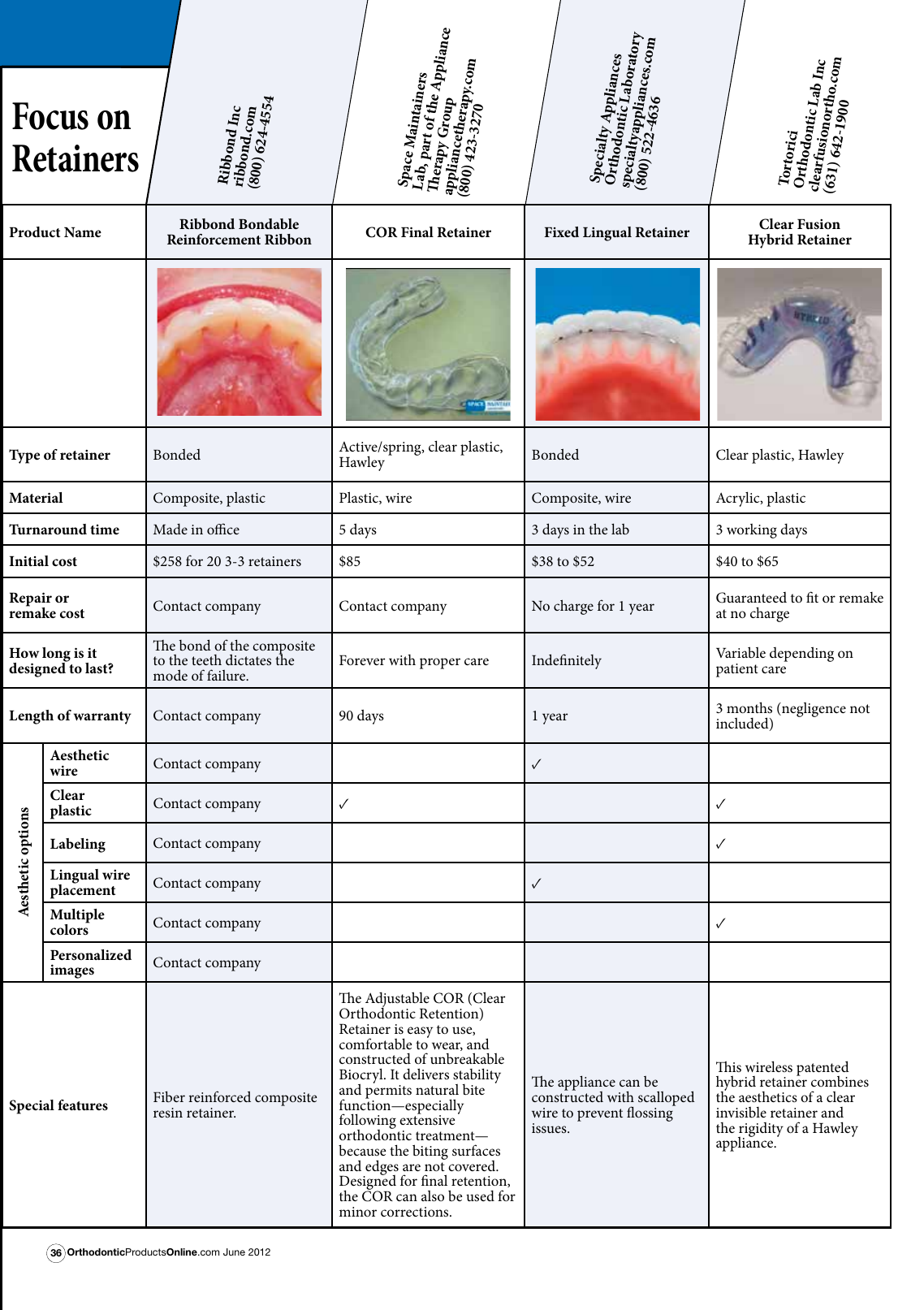 Page 5 of 6 - Images Editorial Orthodontic-products Pdf OP Focus Retainers June2012