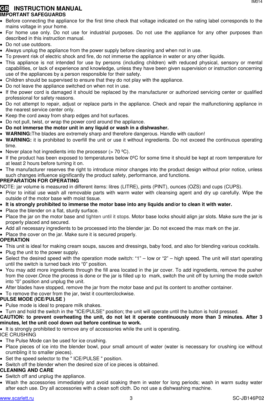 Page 3 of 8 - SAFETY PRECAUTIONS FOR YOUR FOOD PROCESSOR Instruction Fd1f943c438b4ec3aeddb5470cf6d72c