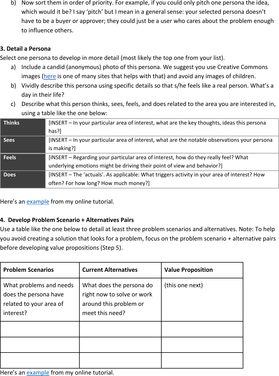 Page 2 of 3 - Instructions-Personas -Problem-Scenarios-Propositions