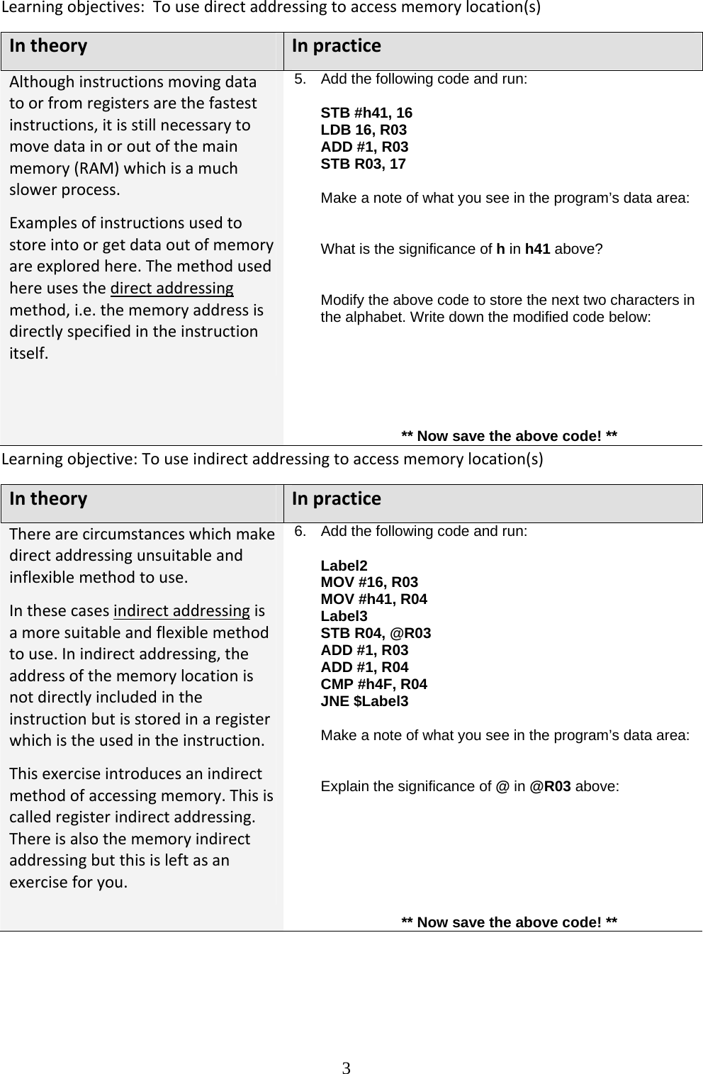 Page 3 of 4 - 1 Investigating CPU Instructions