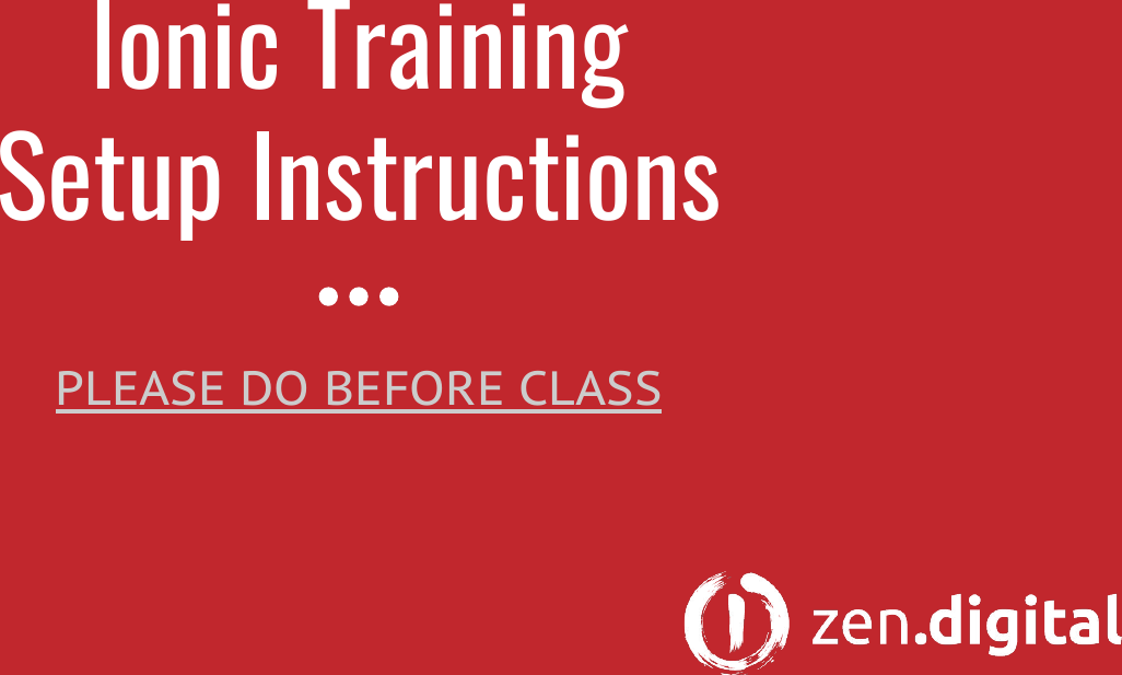 Page 1 of 8 - Ionic Training Setup Instructions