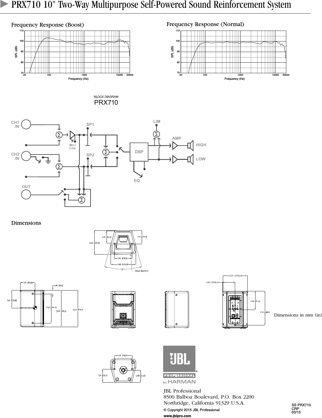 Page 2 of 2 - Jblprx710 User Manual