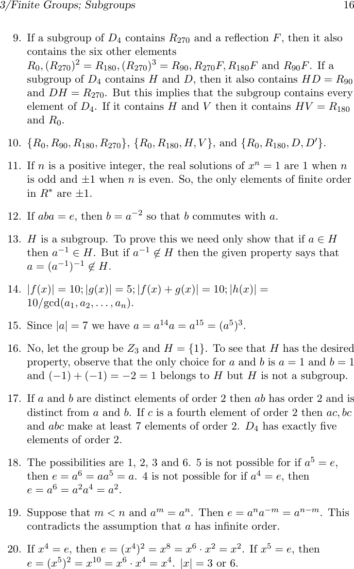 Joseph Gallian Solutions Manual To Contemporary Abstract Algebra 2012