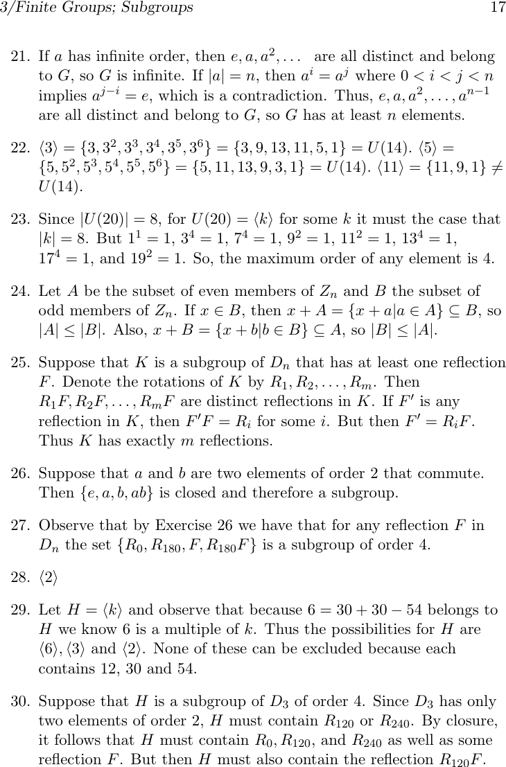 Joseph Gallian Solutions Manual To Contemporary Abstract Algebra 12