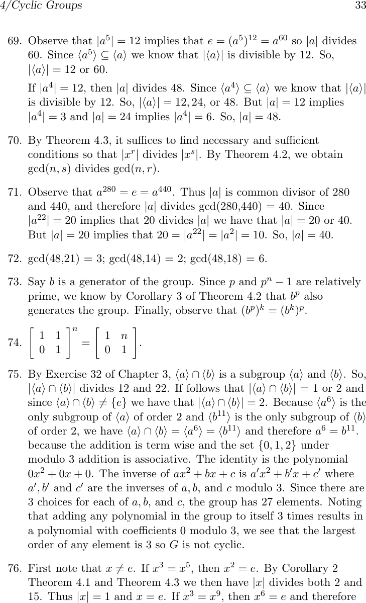 Joseph Gallian Solutions Manual To Contemporary Abstract Algebra 12