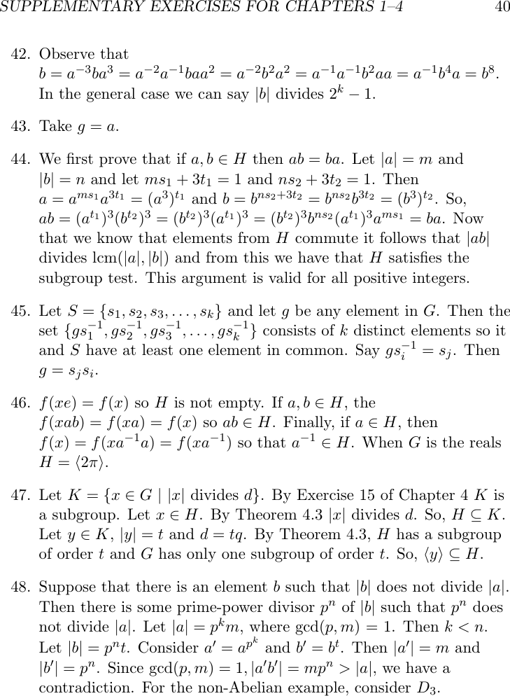 Joseph Gallian Solutions Manual To Contemporary Abstract Algebra 12