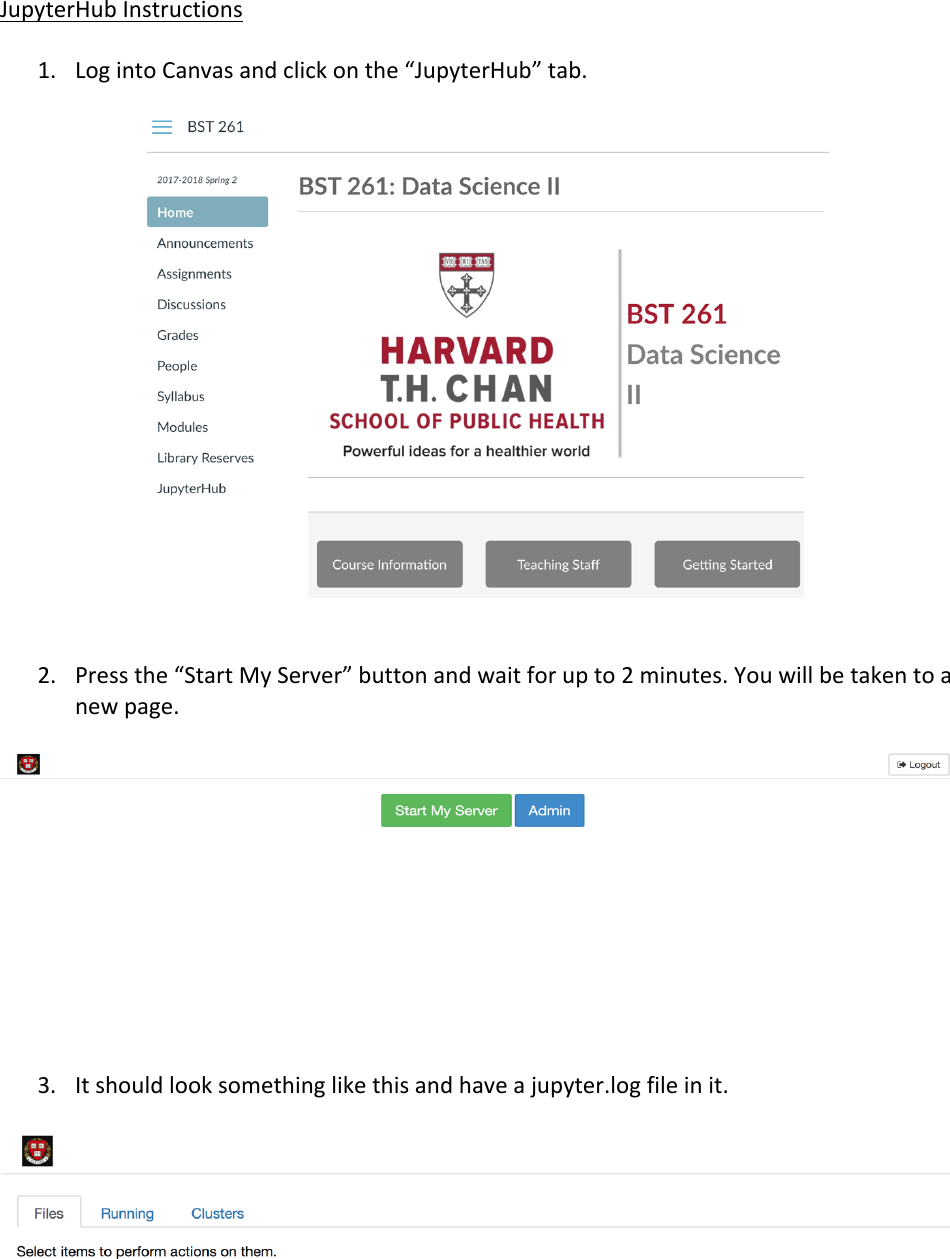 Page 1 of 5 - Jupyter Hub Instructions
