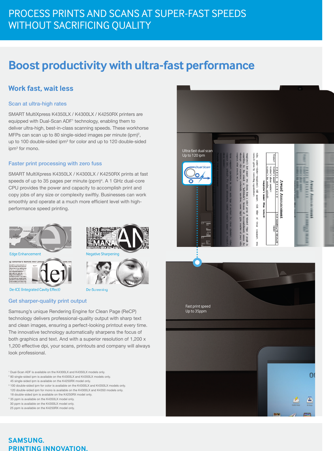 Page 4 of 8 - K4350Lx Samsung Smart MultiXpress K4350-300-250 V2 User Manual