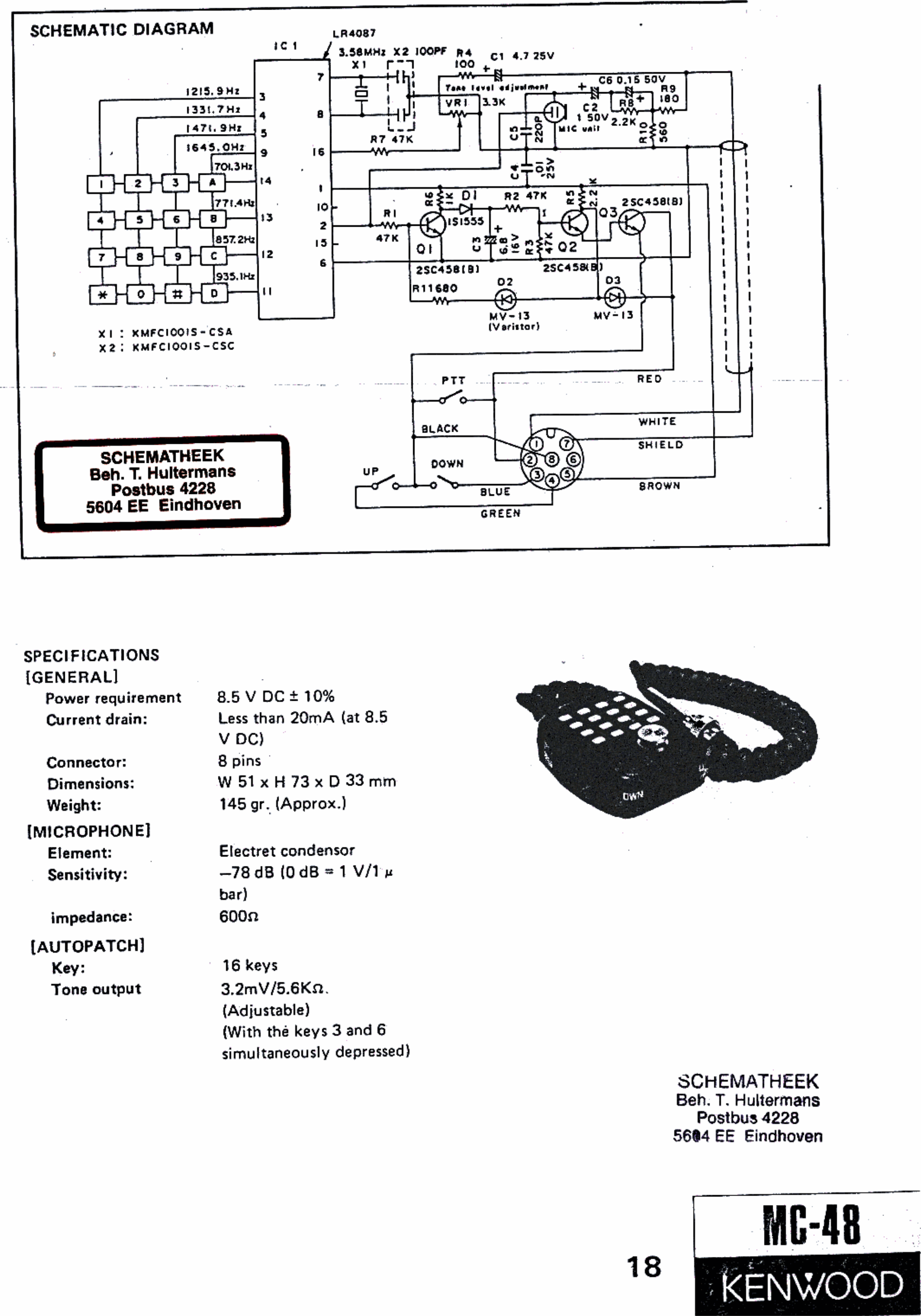 Page 1 of 1 - KENWOOD--MC-48-Schematic