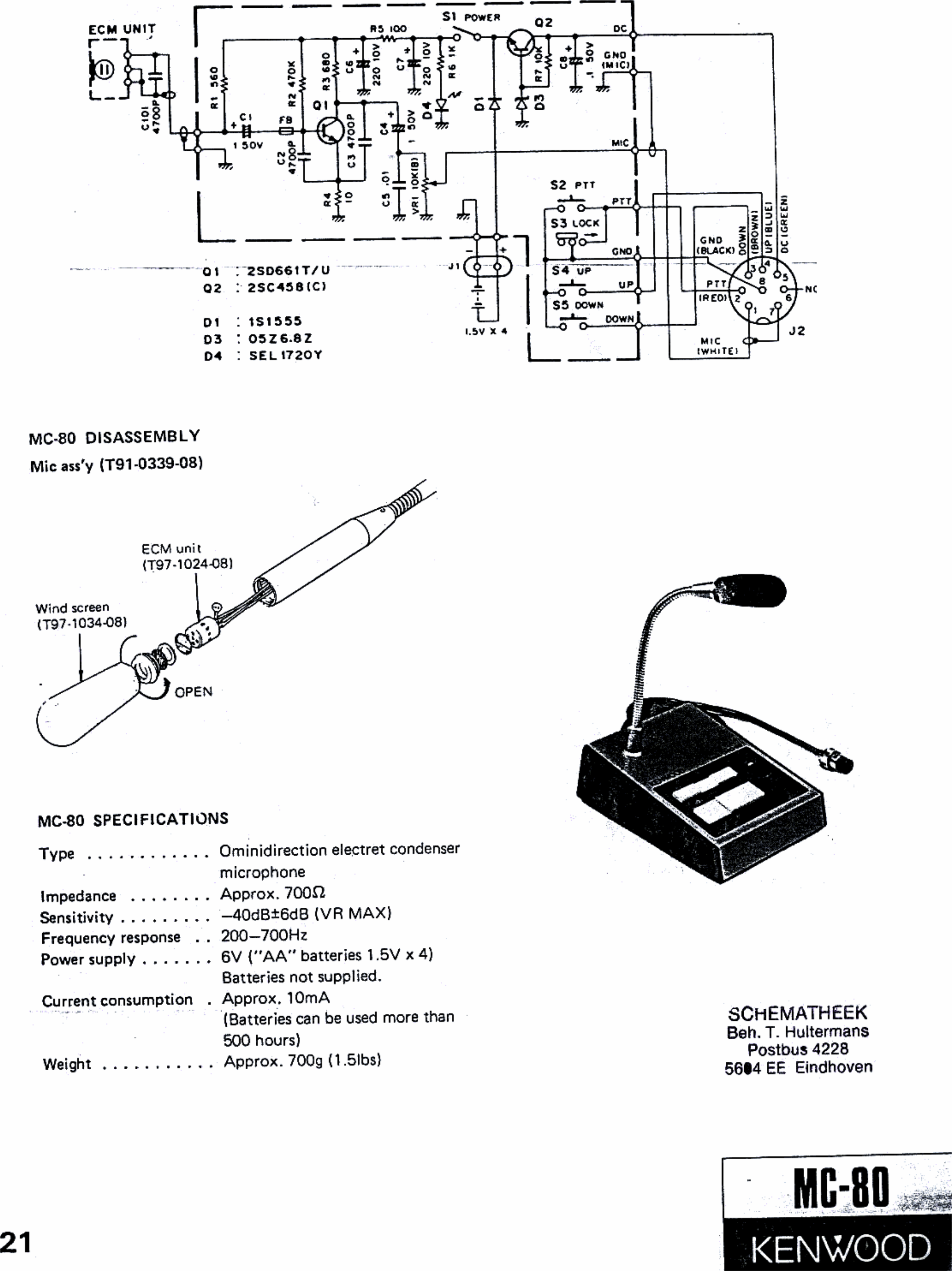 Page 1 of 1 - KENWOOD--MC-80-Schematic+Specs KENWOOD--MC-80-Schematic Specs