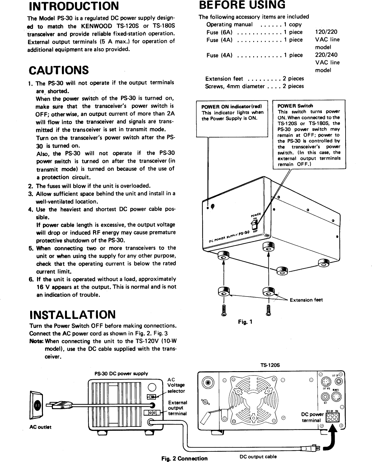 Page 2 of 4 - KENWOOD--PS-30-Manual