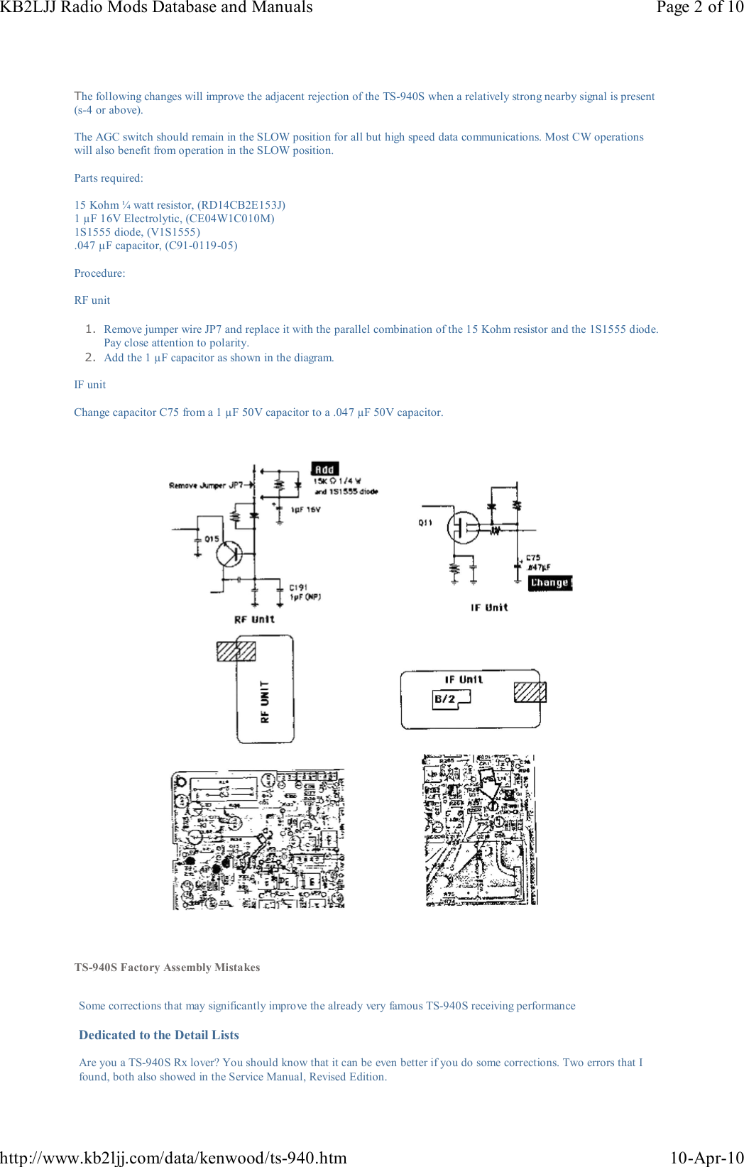 Page 2 of 10 - KENWOOD--TS-940S-MODIFS