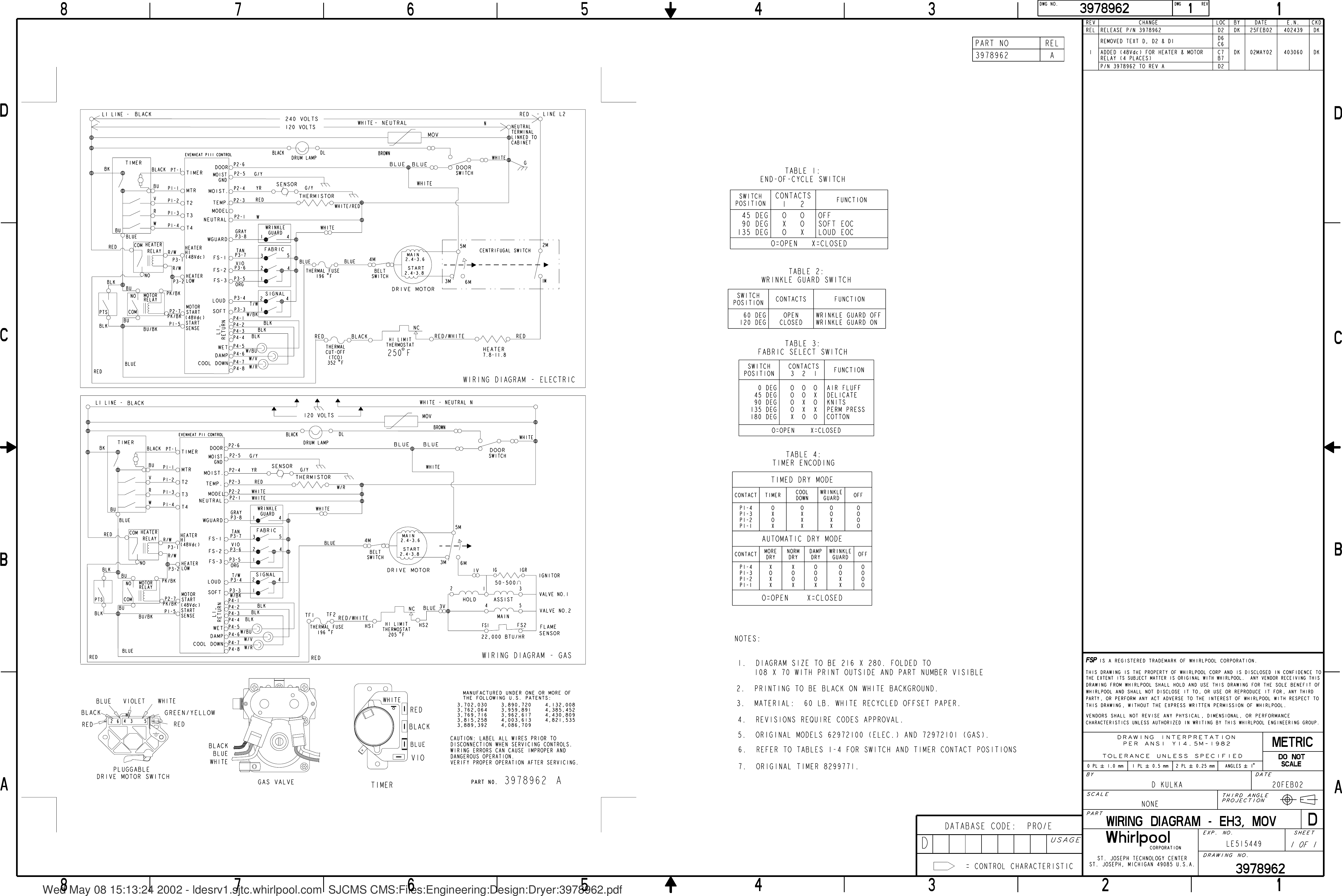 Page 1 of 1 - Kenmore Dryer - 110.729921 Wiring Sheet 3978962