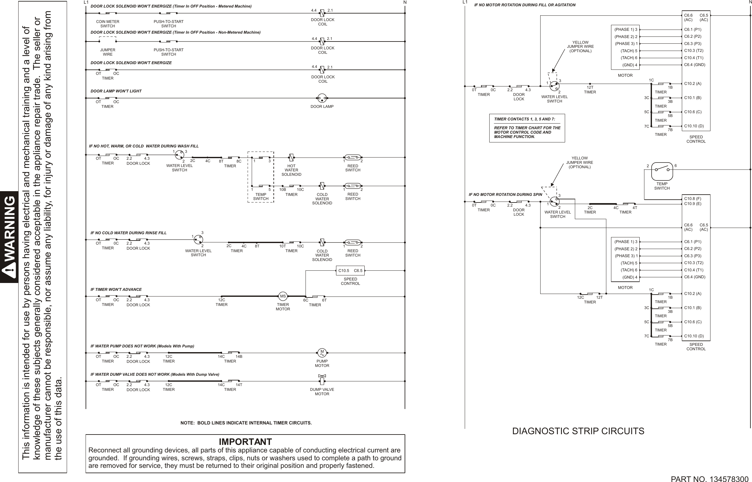 Page 4 of 4 - Kenmore Front Load Washer Wiring Sheet 417.24182301