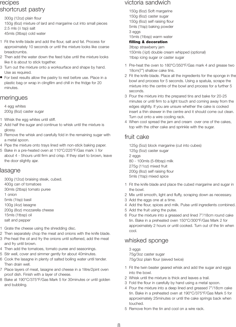 Page 9 of 11 - 57832 B5 FP730 English Only  KENWOOD FP 734