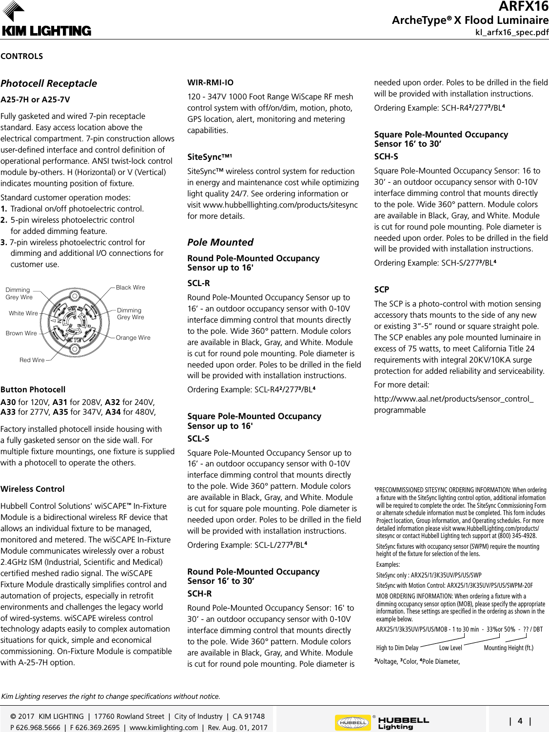 Page 4 of 5 - Kl Arfx16 Spec