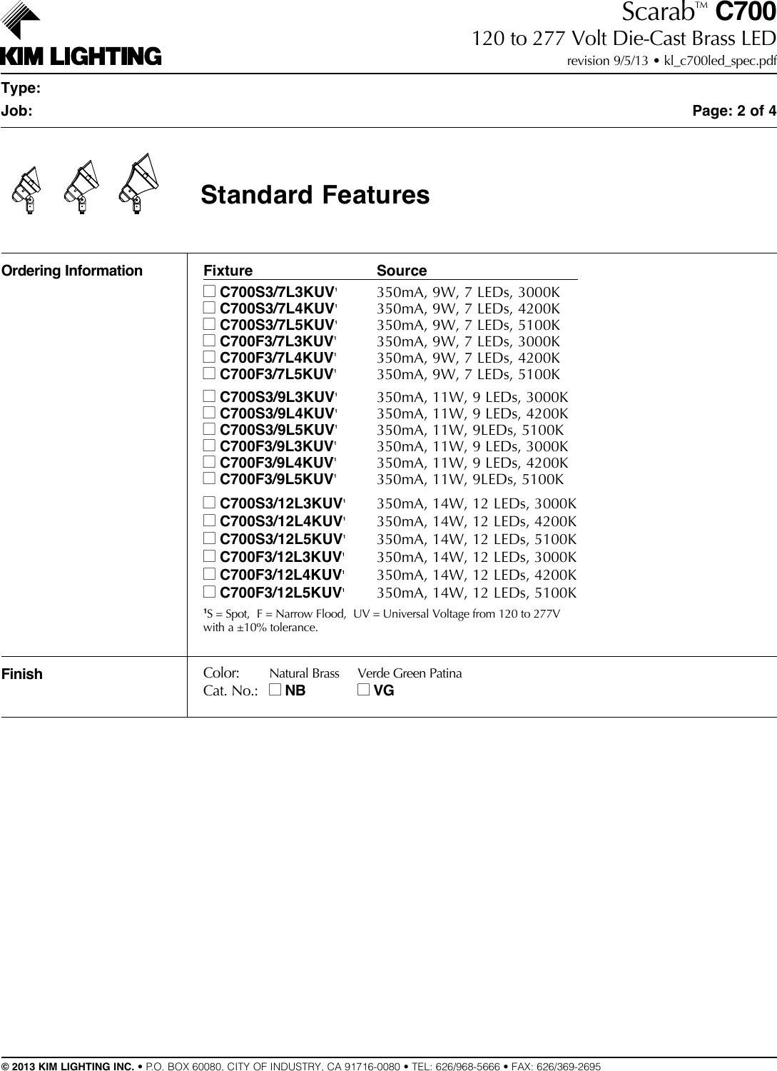Page 2 of 4 - Kl C700 Spec