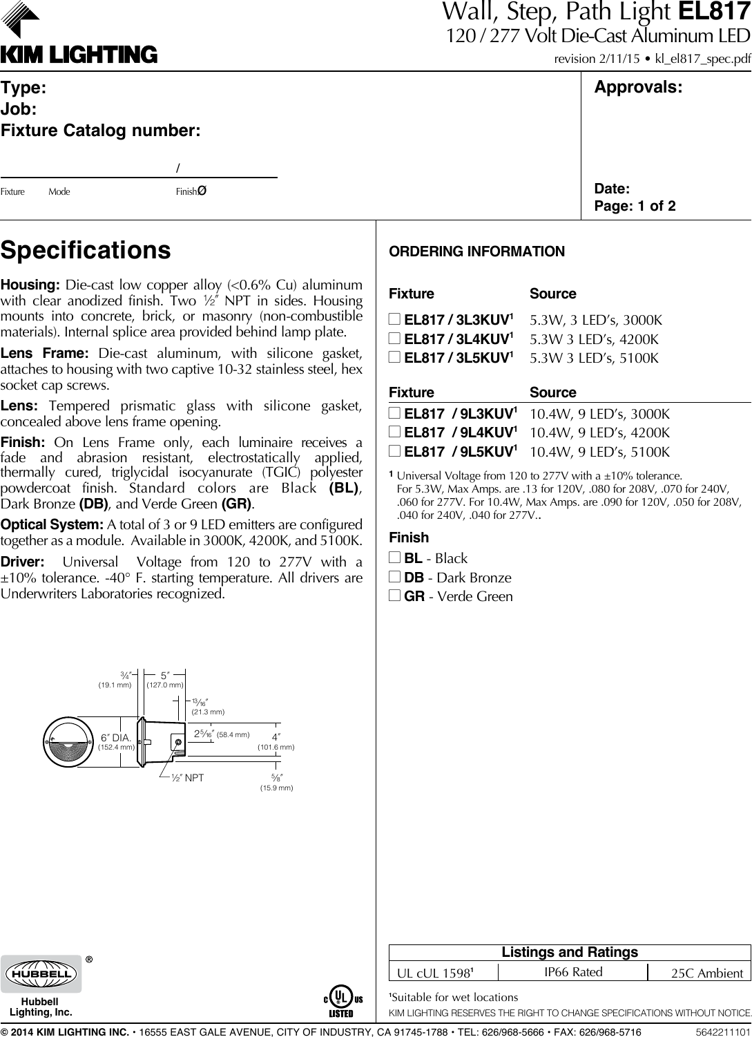 Page 1 of 2 - Kl El817 Spec