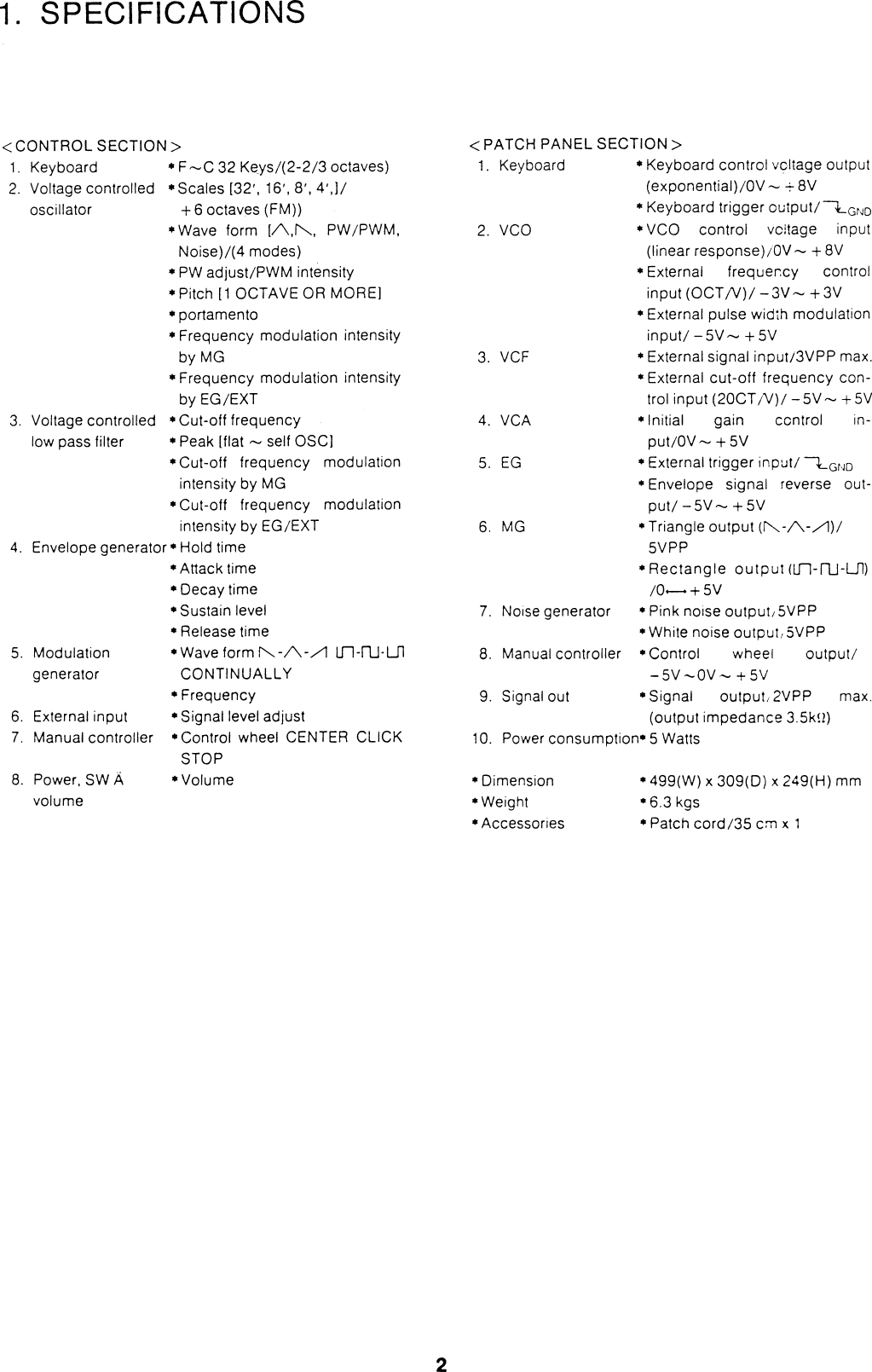 Page 2 of 5 - Korg MS-10 Service Manual MS10