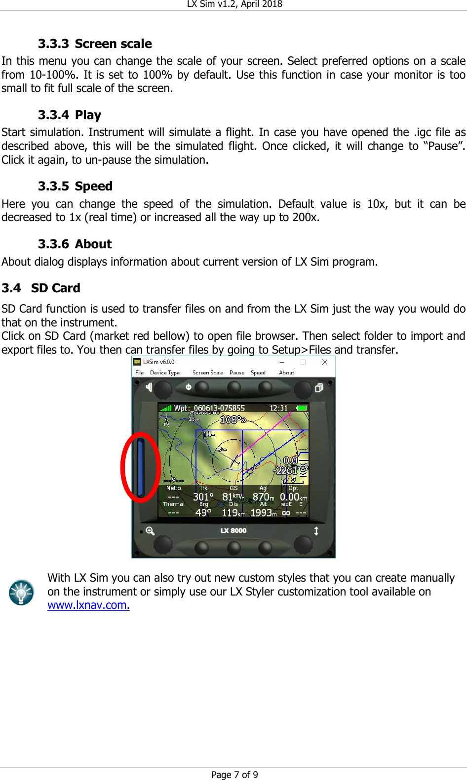Page 7 of 9 - LXSim Manual English Ver0120