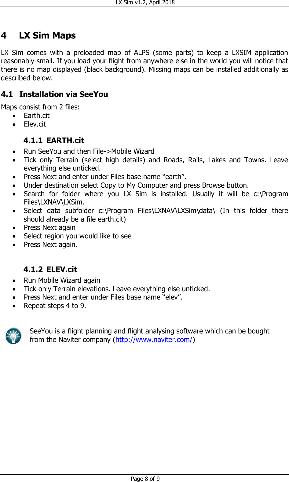 Page 8 of 9 - LXSim Manual English Ver0120