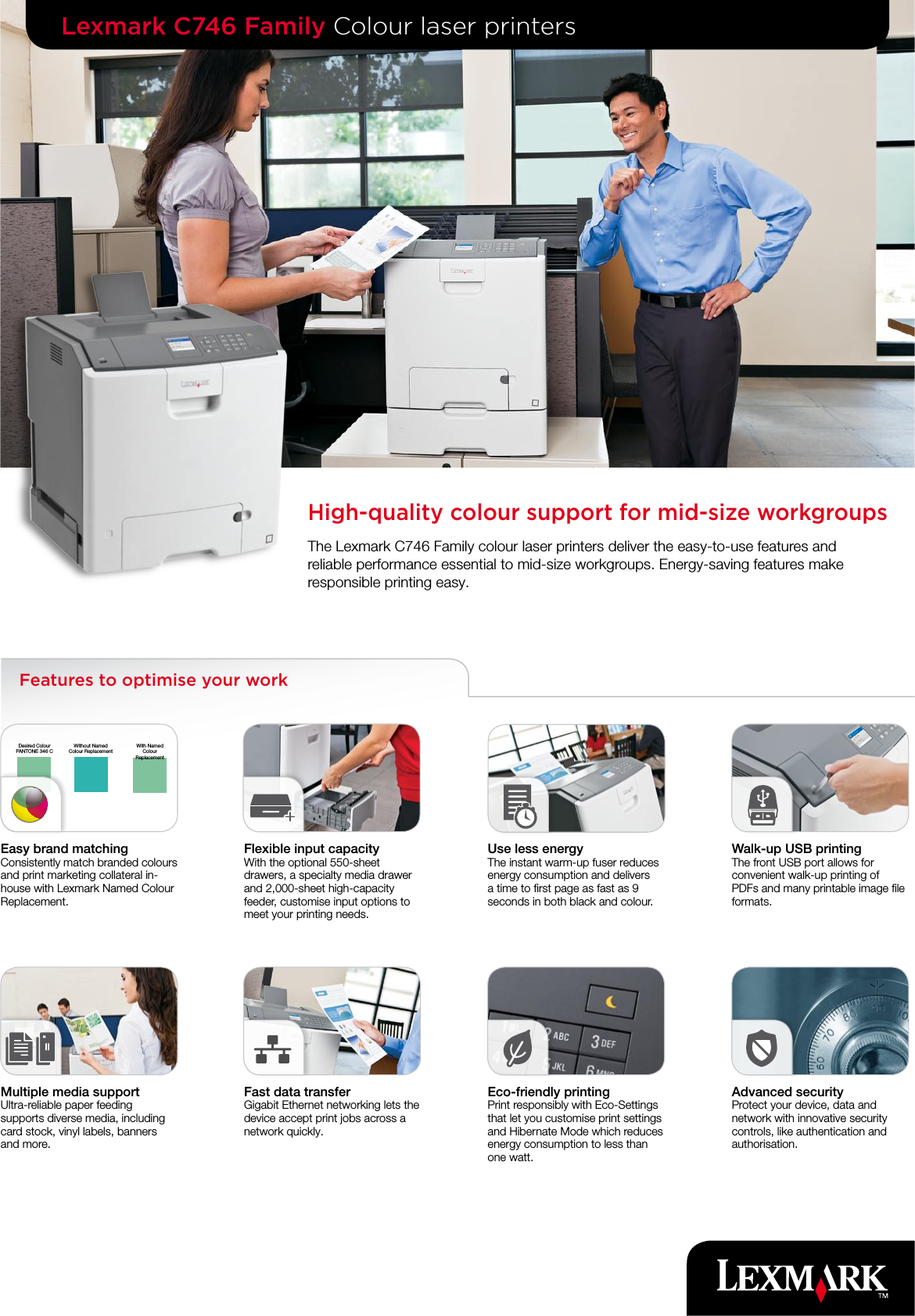 Page 1 of 4 - Lexmarkc746Dtn User Manual