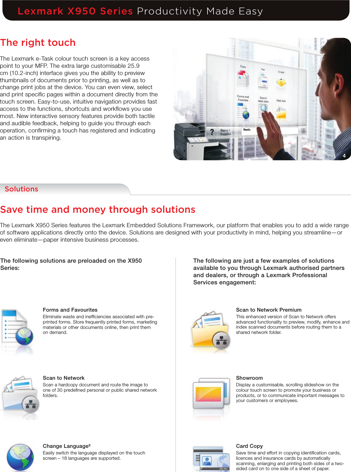 Page 4 of 8 - Lexmarkx950De User Manual