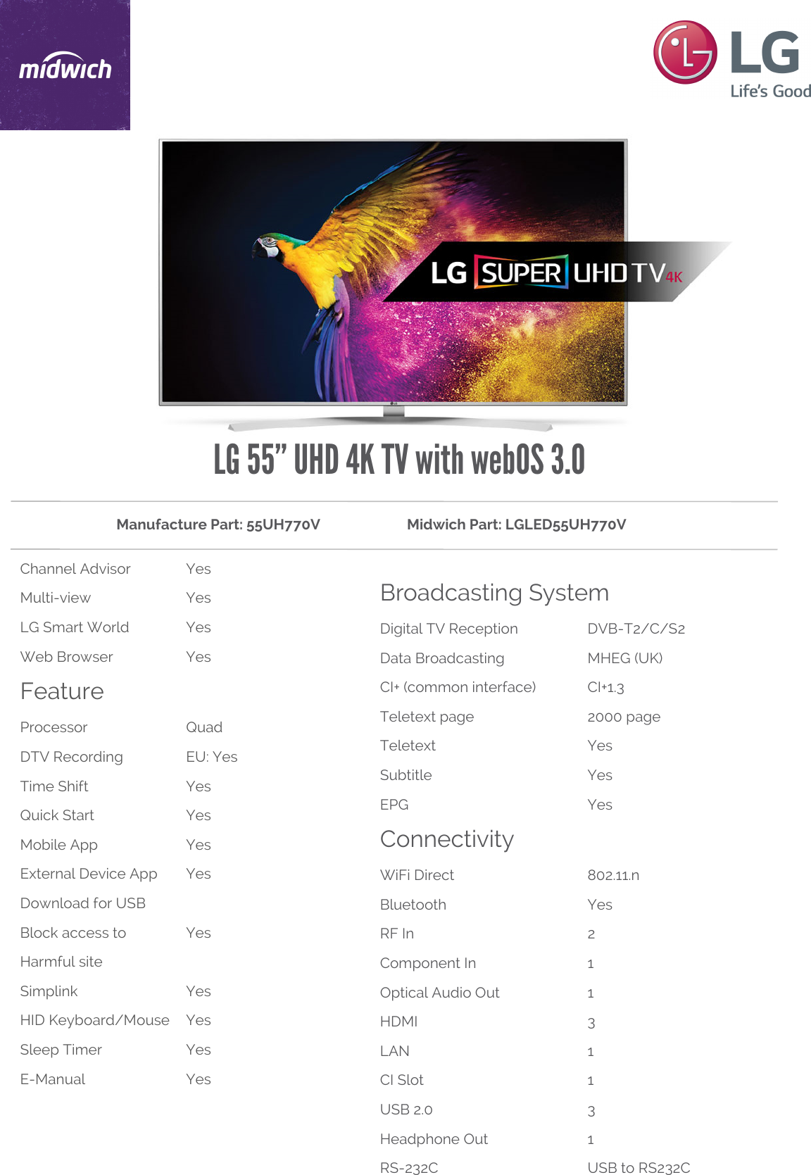 Page 2 of 3 - Lgled55Uh770V User Manual