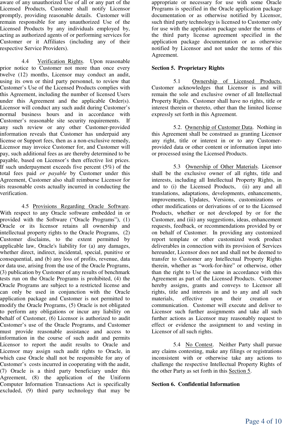 Page 4 of 10 - CCH TEAMMATETM GLOBAL LICENSE,  License Agreement I Blaze