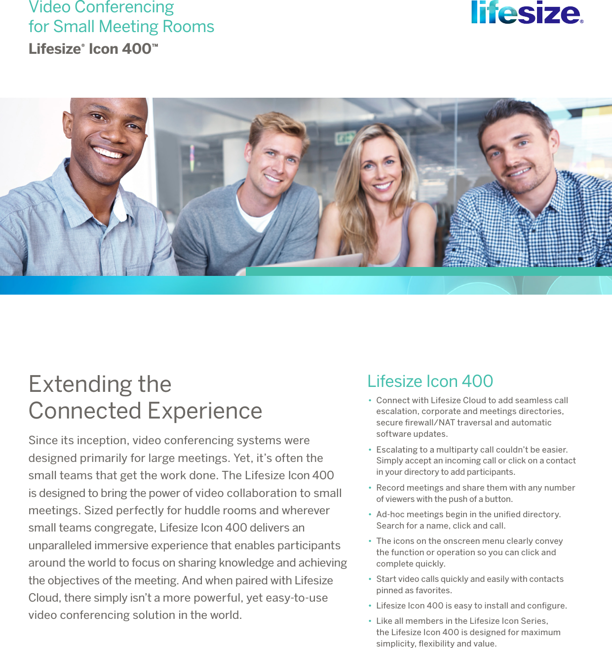 Page 1 of 3 - Lifeicon400Hd Lifesize Icon 400 Data Sheet_A4 User Manual