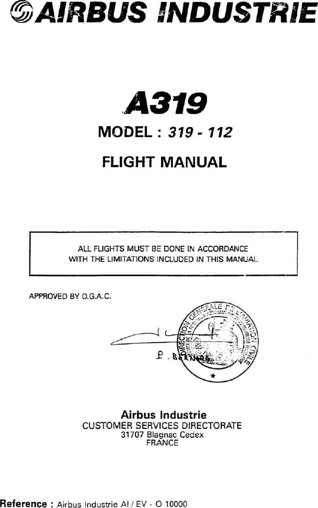 AFM M2K 005 AIRCRAFT FLIGHT MANUAL 319 112 2K