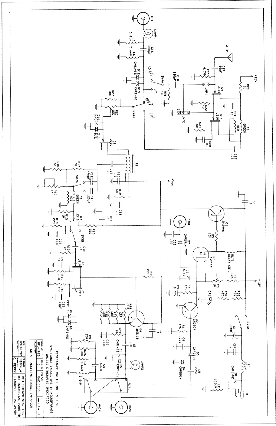 Page 1 of 1 - Weather MFJ-1026-Noise Canceling Signal Schematic