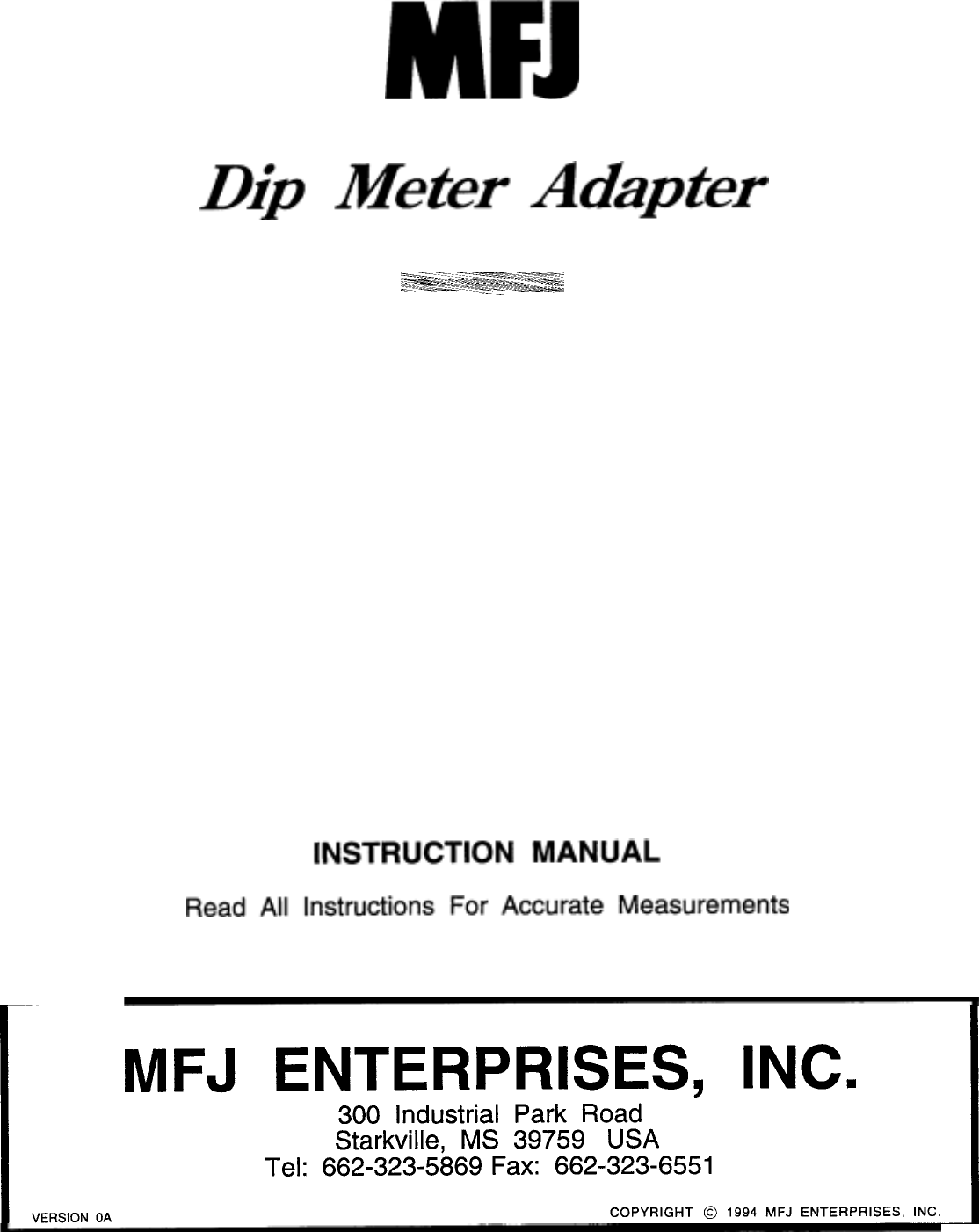 Page 1 of 7 - MFJ--66--grid Meter Adapter