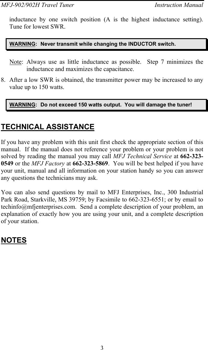 Page 3 of 4 - 902-902H_0 MFJ--902-902H Travel Tuner