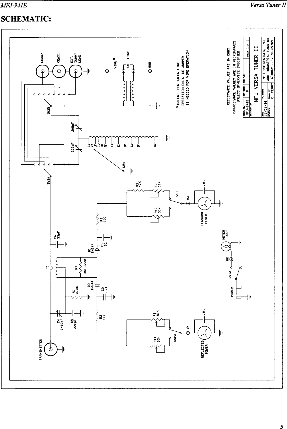 Page 6 of 6 - MFJ- Versa Tuner II MFJ--941E