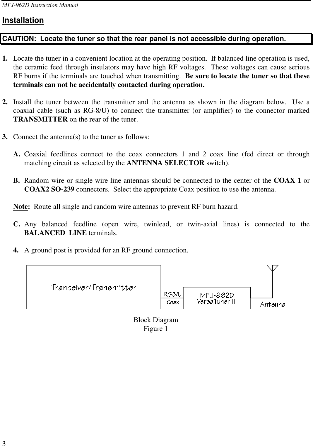 Page 3 of 10 - MFJ-962D MFJ--962D Instruction Manual