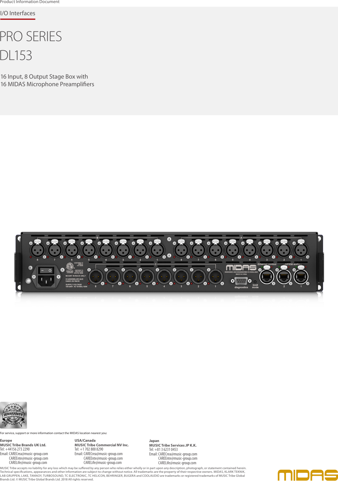 Page 10 of 10 - MIDAS_DL153-P0AUB_Pr.. MIDAS DL153-P0AUB Product-Information