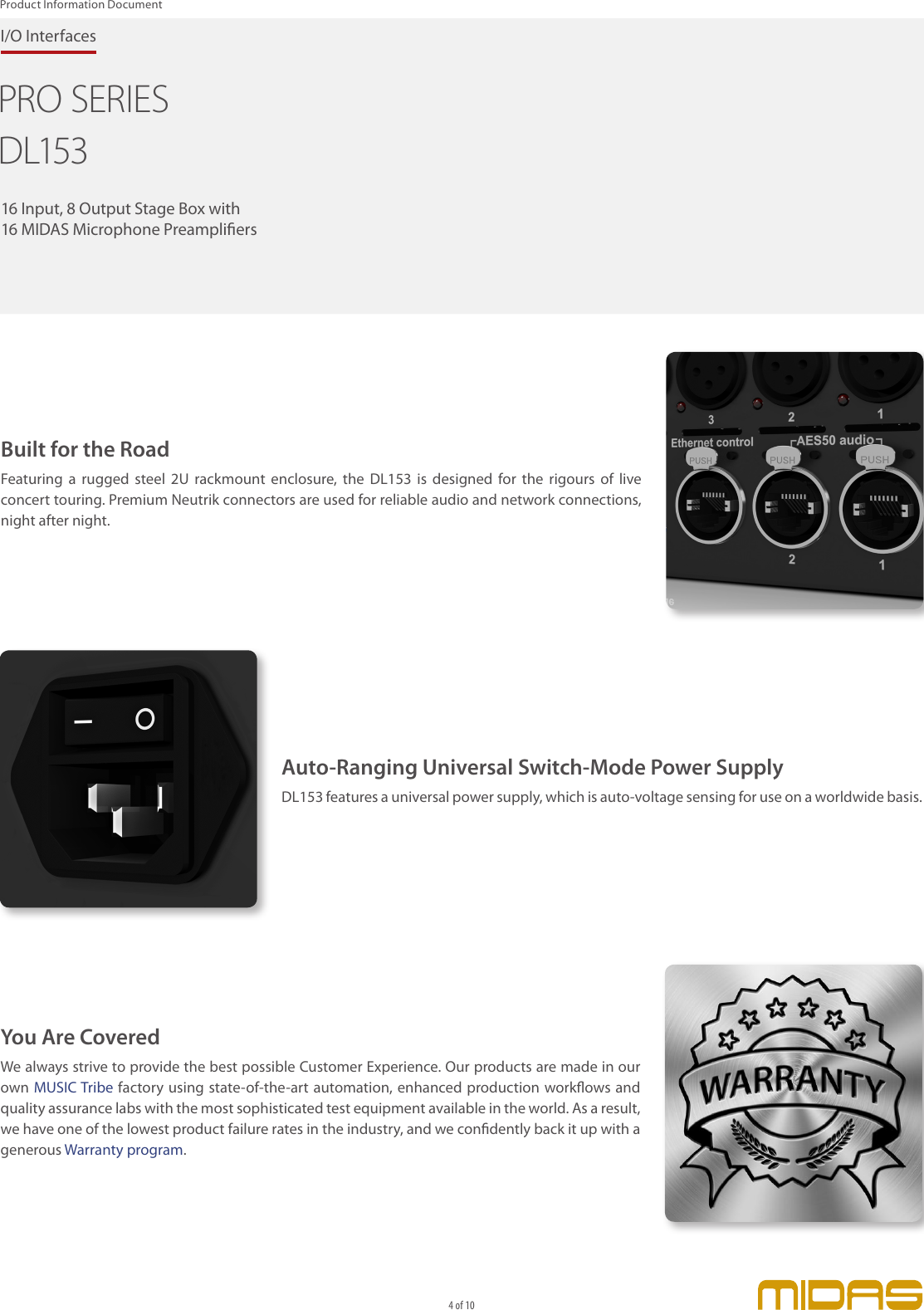 Page 4 of 10 - MIDAS_DL153-P0AUB_Pr.. MIDAS DL153-P0AUB Product-Information