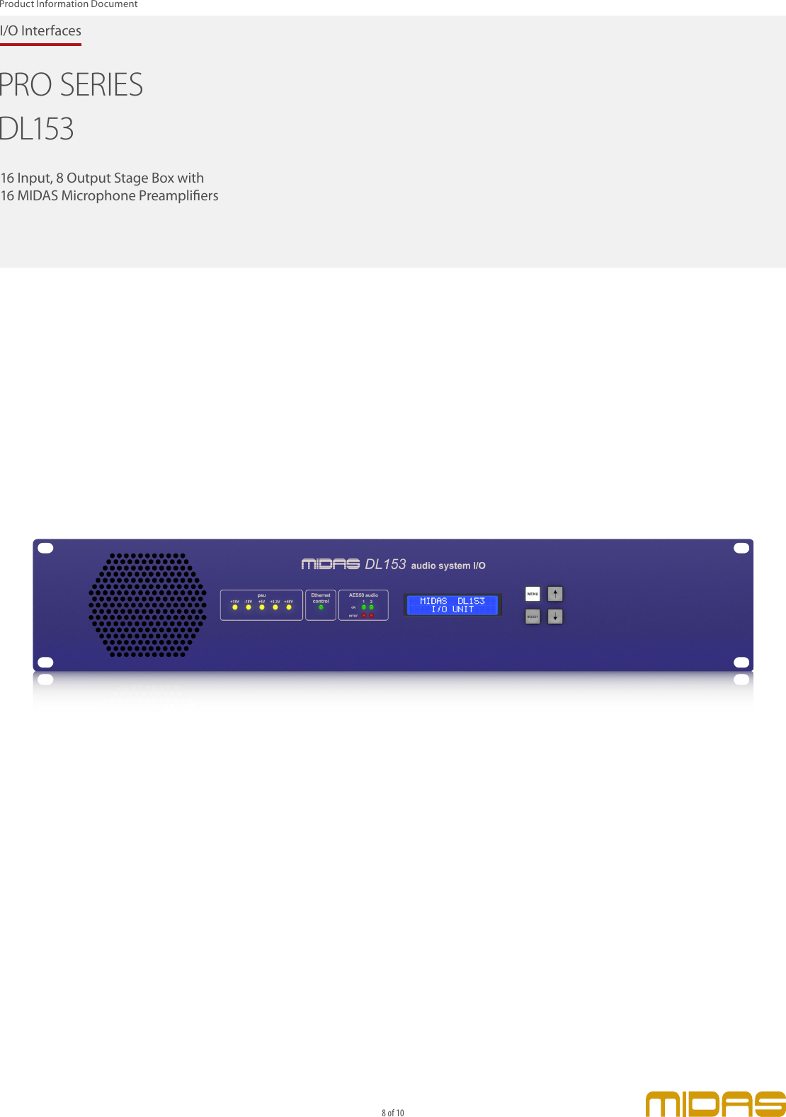 Page 8 of 10 - MIDAS_DL153-P0AUB_Pr.. MIDAS DL153-P0AUB Product-Information