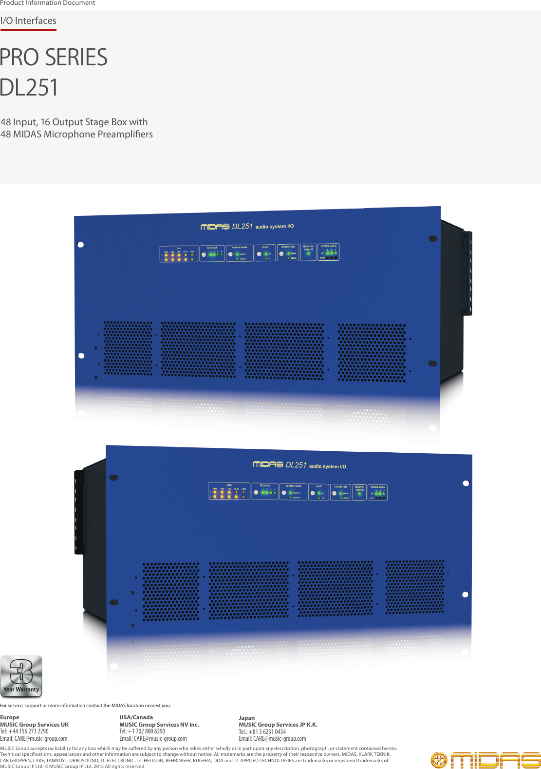 Page 10 of 10 - EXPE Mult Prin PH_Approval_P0AFN (DL251) PID_2015-08-28_Rev.1 MIDAS_DL251-P0AFN_Pr.. MIDAS DL251-P0AFN Product-Information