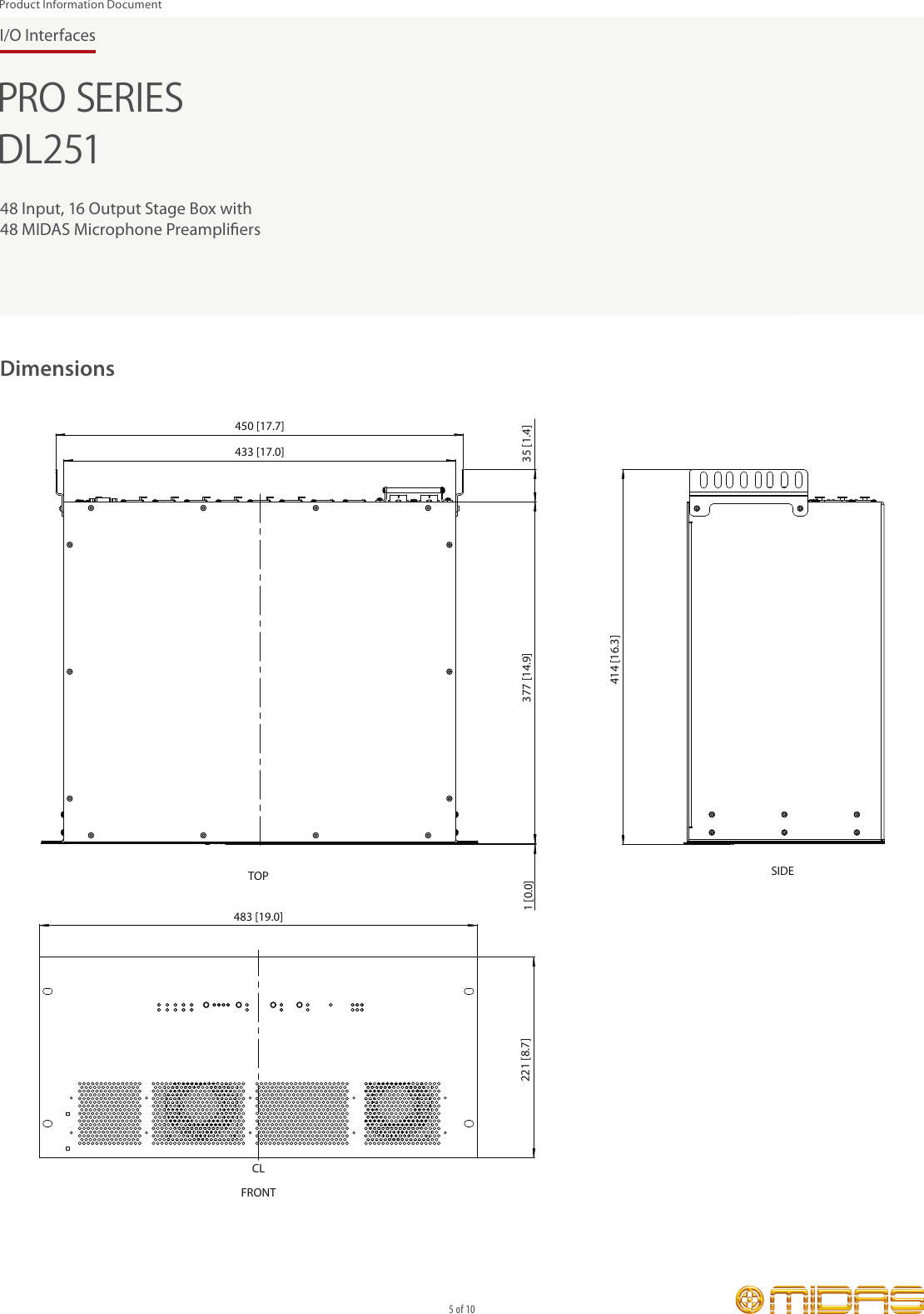 Page 5 of 10 - EXPE Mult Prin PH_Approval_P0AFN (DL251) PID_2015-08-28_Rev.1 MIDAS_DL251-P0AFN_Pr.. MIDAS DL251-P0AFN Product-Information