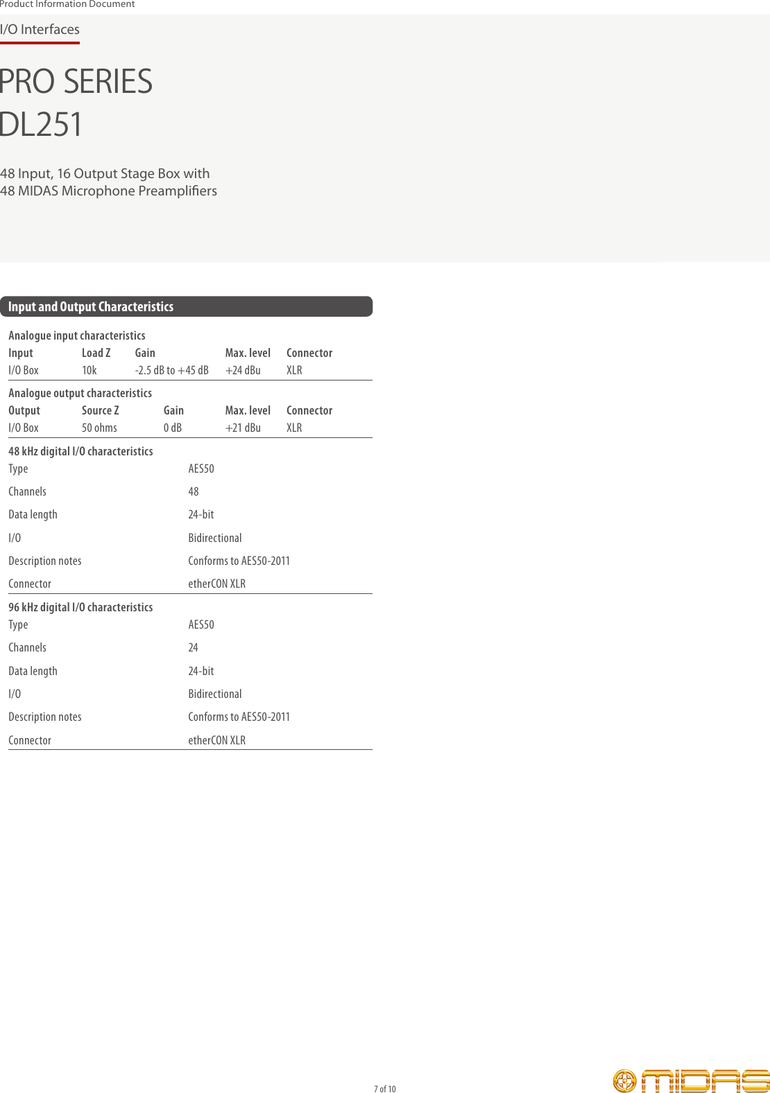 Page 7 of 10 - EXPE Mult Prin PH_Approval_P0AFN (DL251) PID_2015-08-28_Rev.1 MIDAS_DL251-P0AFN_Pr.. MIDAS DL251-P0AFN Product-Information