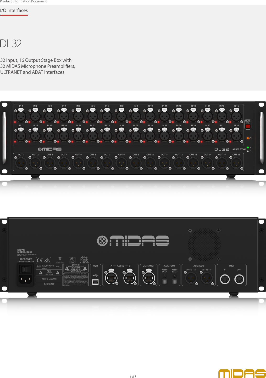 Page 6 of 7 - MIDAS_DL32-P0BMD_Pro.. MIDAS DL32-P0BMD Product-Information