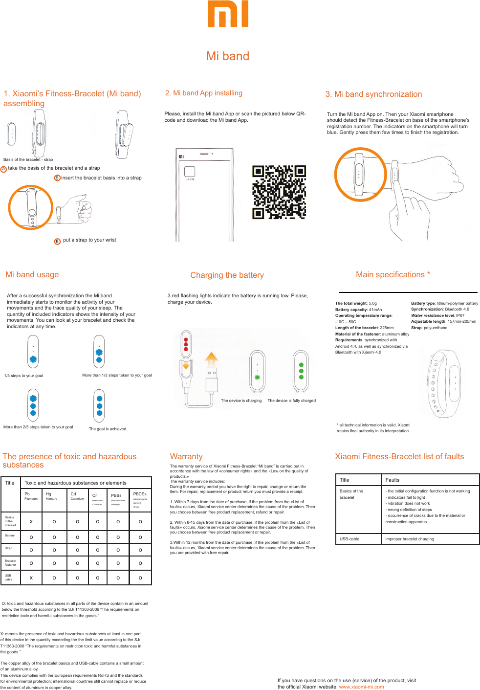 Page 1 of 1 - Manual Mi Band EN