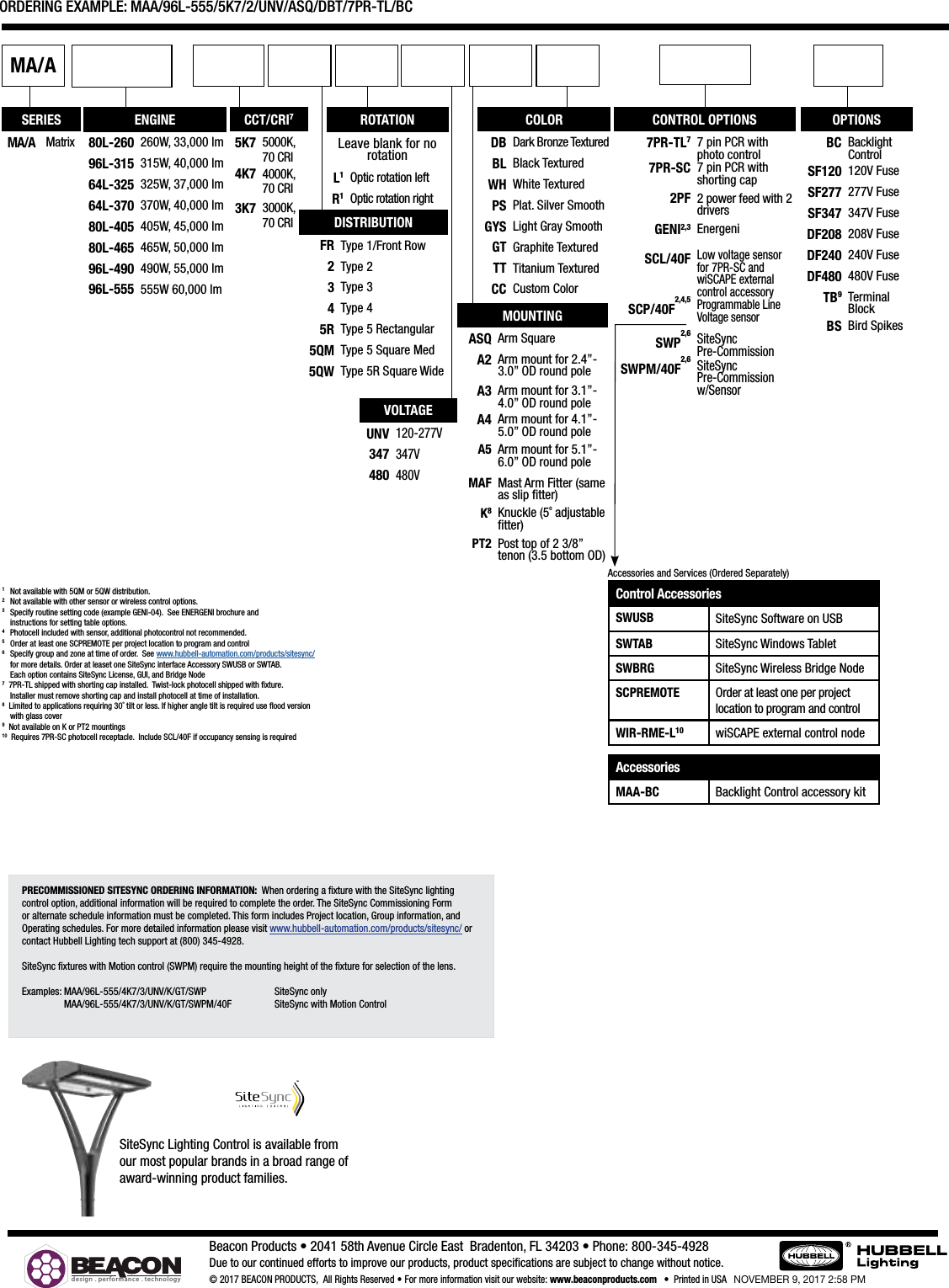 Page 2 of 2 - Matrix Area Spec Sheet