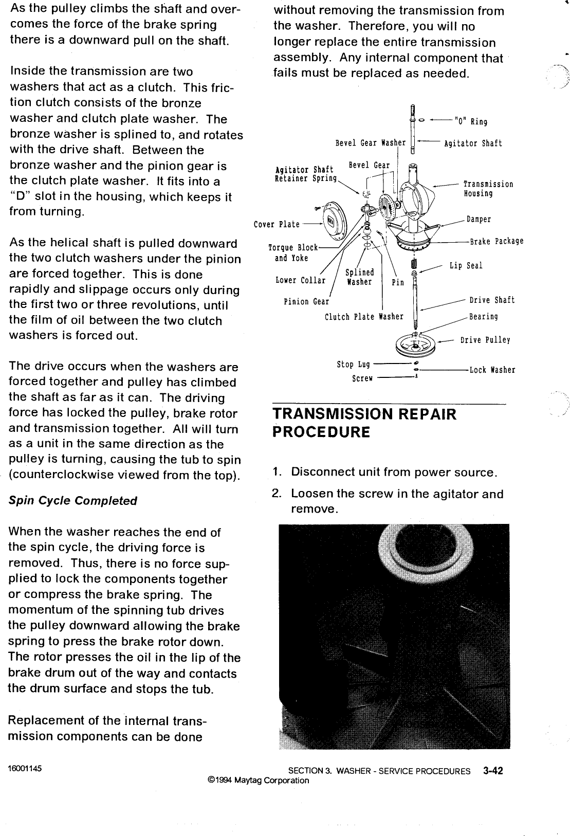 Page 4 of 9 - 16001145  MAYTAG Orbital Trans Prt Of