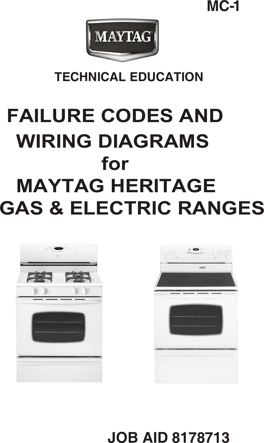 Maytag Range Codes Heritage Series 8178713