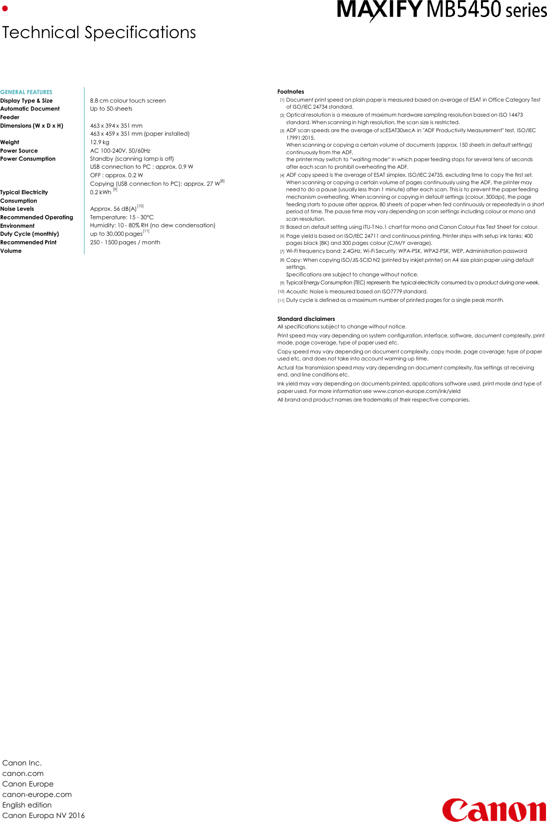 Page 3 of 4 - Mb5455 Microsoft  - MAXIFY MB545x Sales Sheetx User Manual
